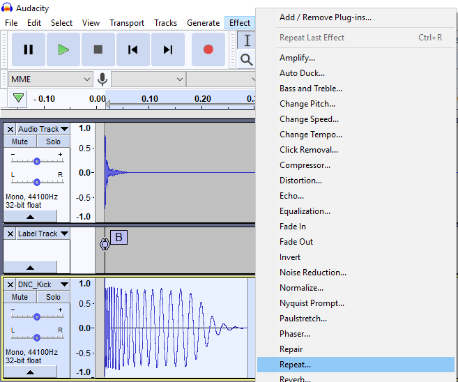 audacity beat maker